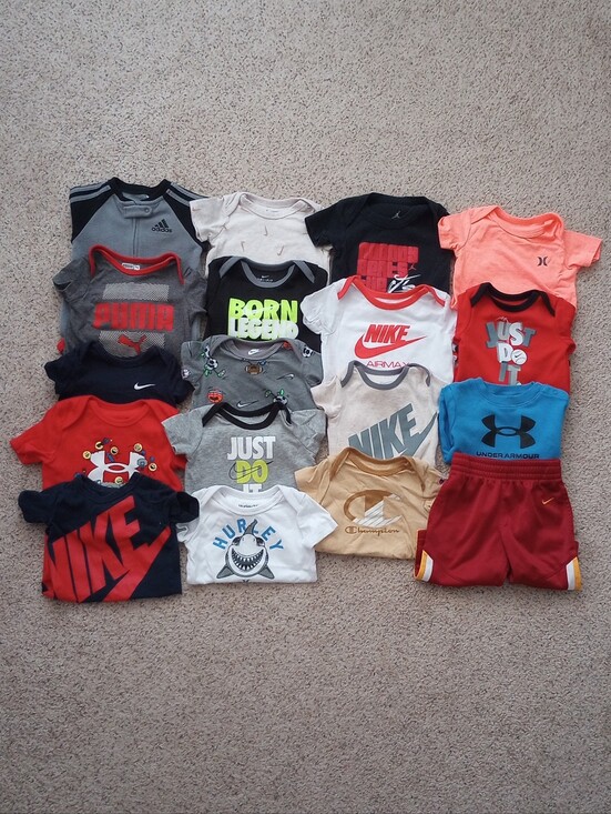 Nike Other - Huge Lot Of Nike Adidas Puma Champion Jordan Under Armour Hurley Baby Onesies